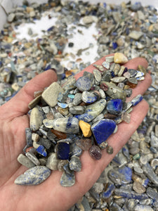 Lapis Lazuli Tumble Chip Mix - 1 pound